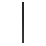 FORTRESS A2 2.5-in x 2.5-in x 6.5-ft Gloss Black Aluminum Flat Top and Bottom Design Gate End Post for Pool Application