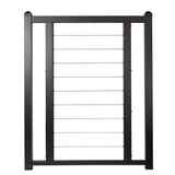 FORTRESS Fe26 Horizontal Cable Rail 34.5-in x 34.5-in Black Sand Railing Gate