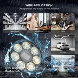 SANSI 1 ft. 1300-Watt Equivalent 20,000 Lumens Integrated LED Black UFO High Bay Light 5000K for Warehouse Factory Barn Shop