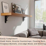 Billfish 8 in. L Black Steel Heavy Duty Floating Shelf Bracket (2 Pack)