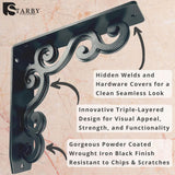 Charleston 12 in. L Black Steel Heavy Duty Shelf Bracket (2-Pack)