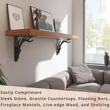 Elk Lodge Antler 12 in. L Black Steel Heavy Duty Shelf Bracket (2-Pack)