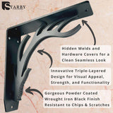 Elk Lodge Antler 8 in. L Black Steel Heavy Duty Shelf Bracket (2-Pack)