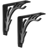 Elk Lodge Antler 8 in. L Black Steel Heavy Duty Shelf Bracket (2-Pack)