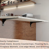 Gladiator 21 in. L Black Steel Heavy Duty Floating Shelf Bracket