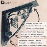 Madeira 8 in. L Black Iron Heavy Duty Shelf Bracket (2-Pack)