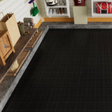 Siavonce 12 in. x 12 in. Black Interlocking Deck Tiles Plastic Waterproof Outdoor Bathroom Shower Balcony Porch Pack of 12