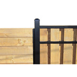 Slipfence 4 in. x 4 in. x 124 in. Black Aluminum Fence Post Includes Post Cap