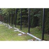 Slipfence 4 in. x 4 in. x 124 in. Black Aluminum Fence Post Includes Post Cap