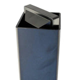 Slipfence 4 in. x 4 in. x 124 in. Black Aluminum Fence Post Includes Post Cap
