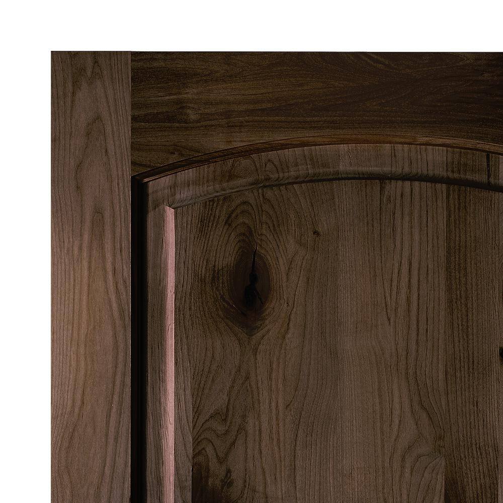 Krosswood Doors 30 in. x 80 in. Knotty Alder 2 Panel Left-Hand/Inswing Black Stain Wood Prehung Front Door