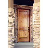 Krosswood Doors 30 in. x 96 in. Knotty Alder 2-Panel Left-Hand/Inswing Black Stain Wood Prehung Front Door
