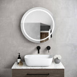 Staykiwi 26 in. W x 26 in. H Round Iron Medicine Cabinet with Mirror