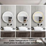 Staykiwi 26 in. W x 26 in. H Round Iron Medicine Cabinet with Mirror