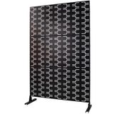 Sudzendf Outdoor and Indoor Freestanding Decorative Privacy Screen Metal Privacy Screen, Fence Panels in Black