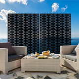 Sudzendf Outdoor and Indoor Freestanding Decorative Privacy Screen Metal Privacy Screen, Fence Panels in Black