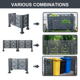 Sudzendf 3 x 2 FT Air Conditioner Fence, Metal Privacy Fence Cover, 3-Fence Panels