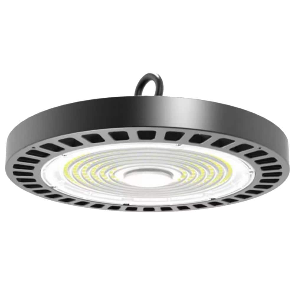 Sunlite 12.6 in. 450 Watt Equivalent Integrated LED Dimmable Black High Bay Light, 5000K