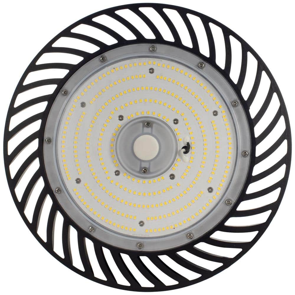 Sunlite 12.3 in. 750-Watt Equivalent Integrated LED Dimmable Black High Bay UFO Light 5000K 39000 Lumens, UL Listed, IP65