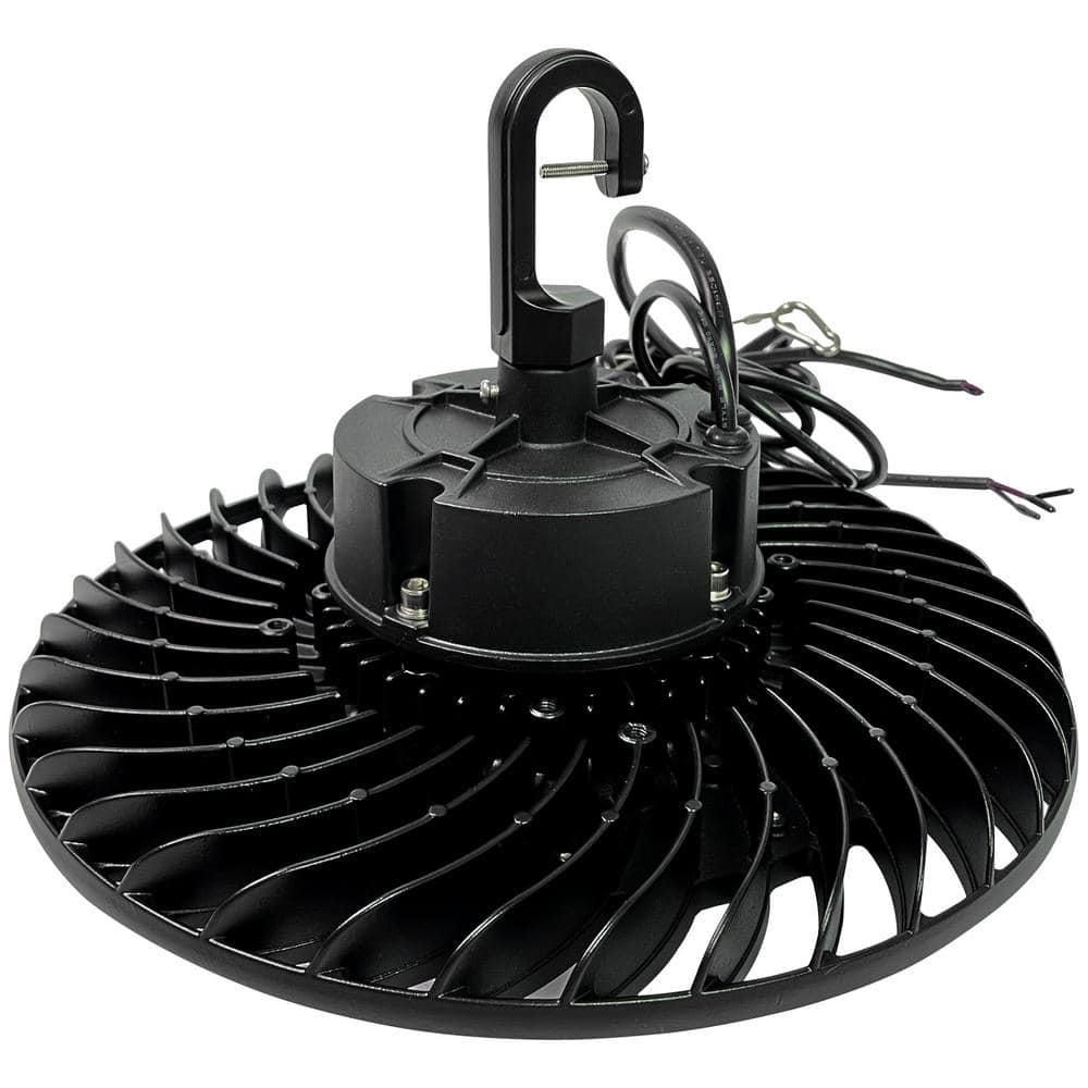 Sunlite 12.3 in. 750-Watt Equivalent Integrated LED Dimmable Black High Bay UFO Light 5000K 39000 Lumens, UL Listed, IP65