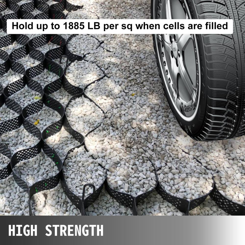 SVOPES Geo Cell Ground Grid 9 ft. x 17 ft. 4 in. Thick HDPE Gravel Stabilization Plastic Grid, 1885 lbs. Paver