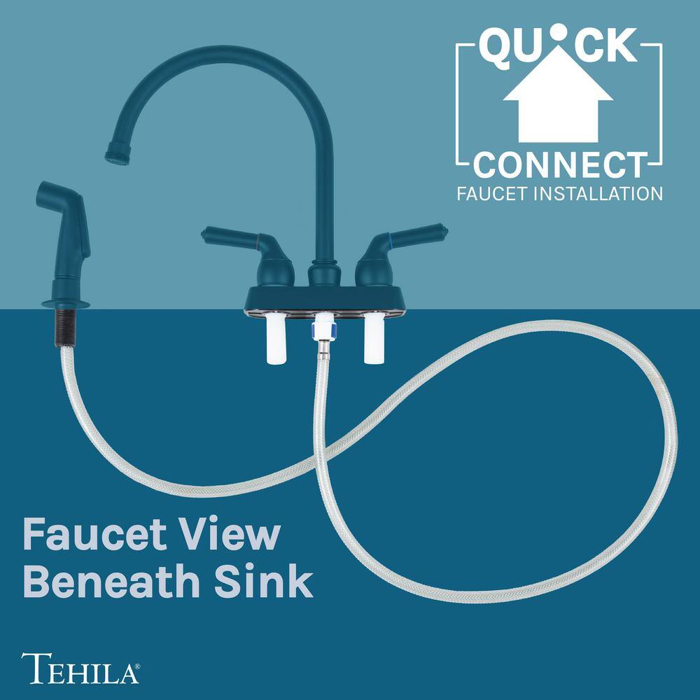 TEHILA 17.75 in. x 23.25 in. Thermoplastic Freestanding Utility Sink with Black Faucet and Sprayer
