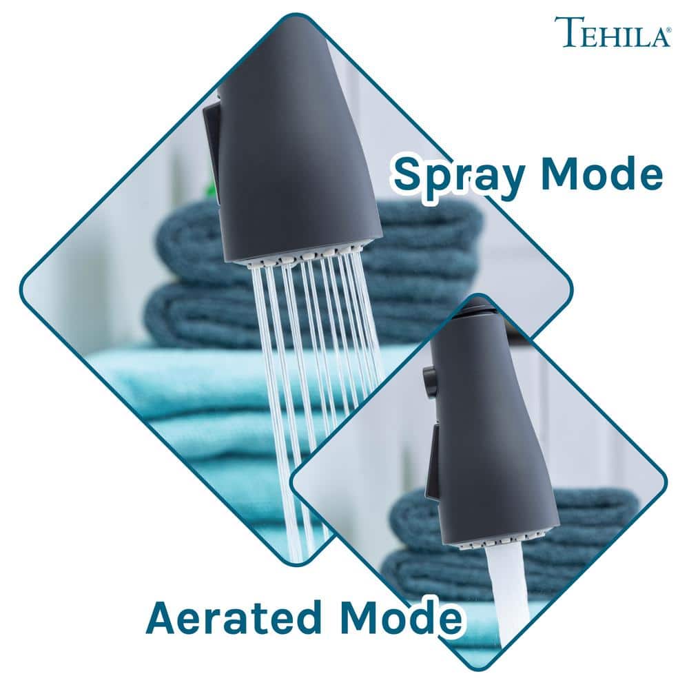 TEHILA 17.75 in. x 23.25 in. Thermoplastic Utility Sink with Black Faucet and Soap Dispenser