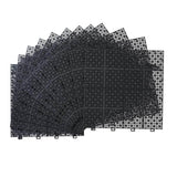 Tidoin Outdoor 1 ft. x 1 ft. Composite Deck Tile in Black(12 Per Box)
