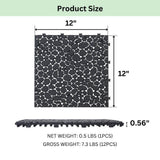Tidoin Outdoor 1 ft. x 1 ft. Composite Deck Tile in Black(12 Per Box)