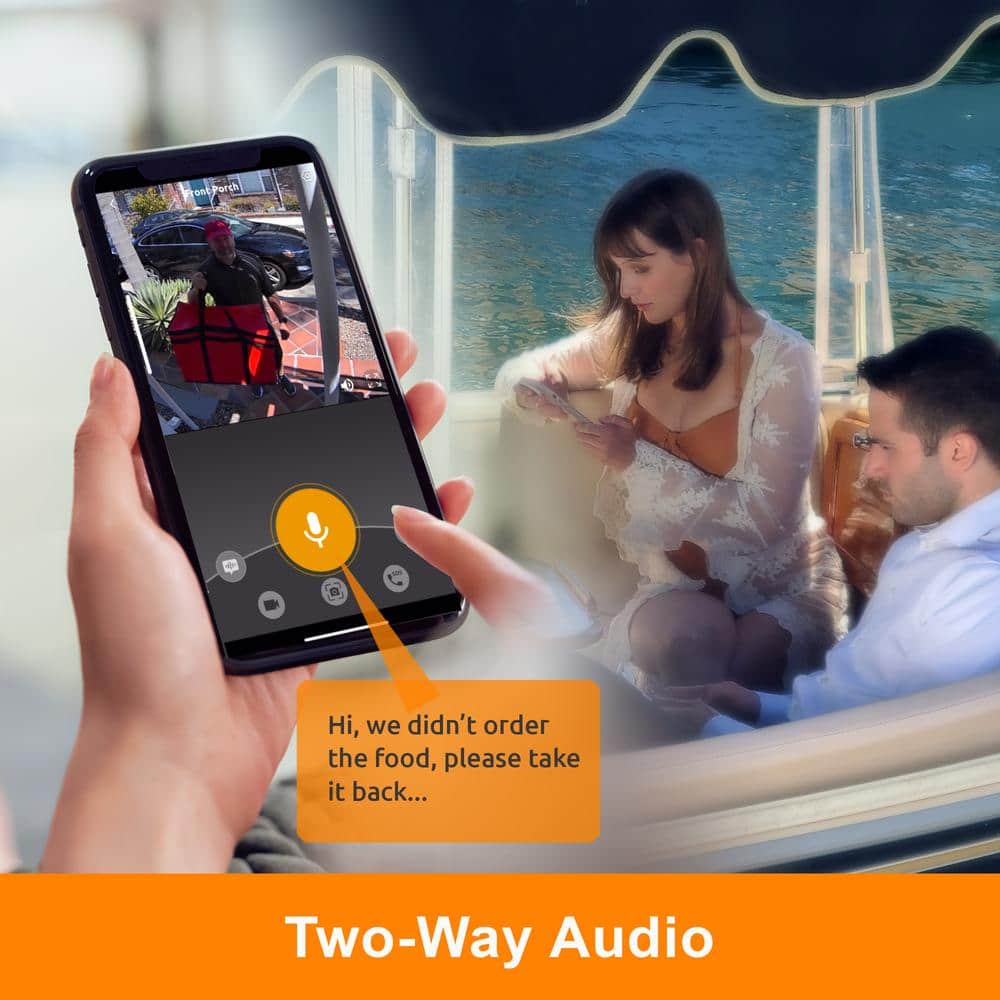 Toucan Wireless Video Doorbell Pro Includes Wireless Doorbell Chime Night Vision Wi-Fi IP56 Weather Resistant Black