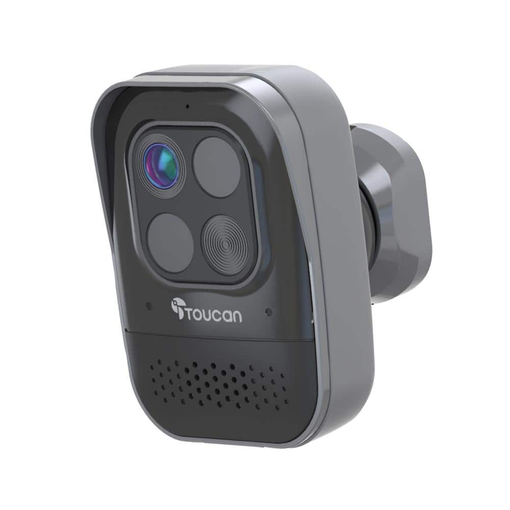 Toucan Pro Wireless Outdoor Smart Battery Operated Security Camera Wi-Fi Night Vision 2-Way Talk Live View - Black