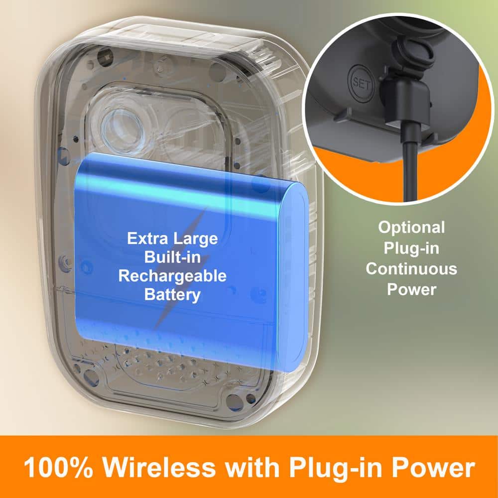 Toucan Pro Wireless Outdoor Smart Battery Operated Security Camera Wi-Fi Night Vision 2-Way Talk Live View - Black