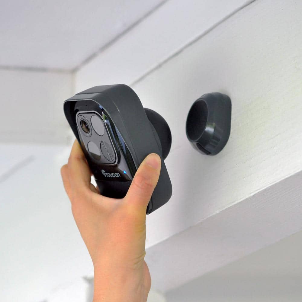 Toucan Pro Wireless Outdoor Smart Battery Operated Security Camera Wi-Fi Night Vision 2-Way Talk Live View - Black