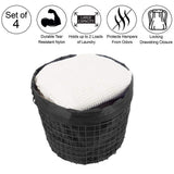 Trademark Home Large Heavy-Duty Black Nylon Drawstring Laundry Bag 2-Pack