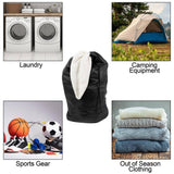 Trademark Home Large Heavy-Duty Black Nylon Drawstring Laundry Bag 2-Pack