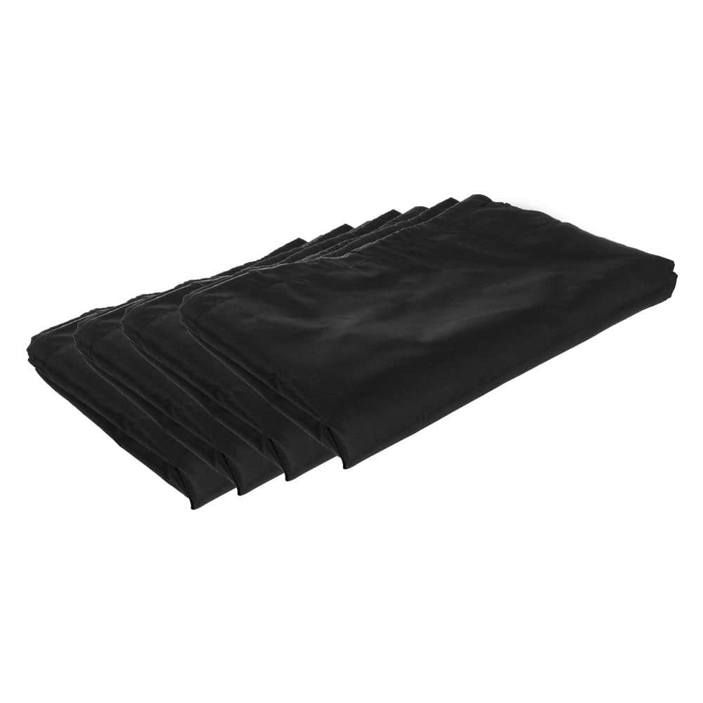 Trademark Home Large Heavy-Duty Black Nylon Drawstring Laundry Bag 2-Pack