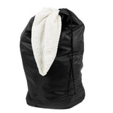 Trademark Home Large Heavy-Duty Black Nylon Drawstring Laundry Bag 2-Pack