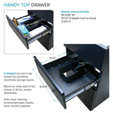 Transolid All-in-One 22 in. x 22 in. x 35 in. Metal Drop-In Laundry/Utility Sink and Cabinet in Black