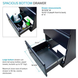 Transolid All-in-One 22 in. x 22 in. x 35 in. Metal Drop-In Laundry/Utility Sink and Cabinet in Black