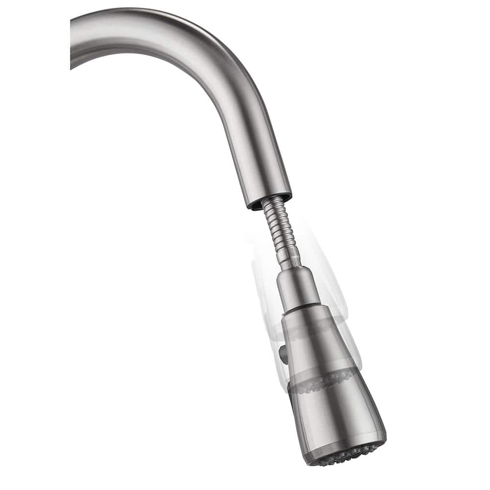 TRINITY 16-Gauge Stainless Steel Freestanding Utility Sink with Pull-Out Faucet