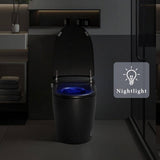 UPIKER 12-in-1 Elongated Bidet Toilet in Black with Heated Seat and Auto Flush
