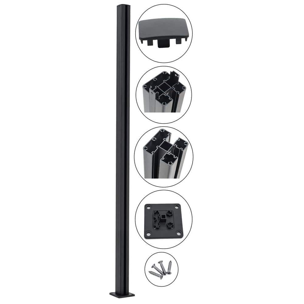 Veranda Euro Style 4 ft. Surface Mount Fence Post Kit