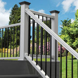 Veranda 4 in. x 4 in. Black Craftsman Post Cap