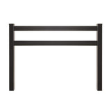 Veranda 5 in. x 5 in. x 5 ft. Black Vinyl Ranch 2-Rail Corner Post