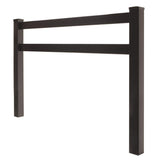 Veranda 5 in. x 5 in. x 5 ft. Black Vinyl Ranch 2-Rail Corner Post