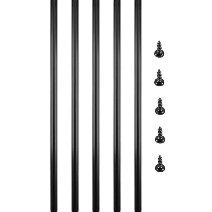 VEVOR 26 in. x 0.75 in. Deck Balusters Metal Deck Spindles Circle Staircase Baluster Aluminum Alloy Deck Railing (101-Pack)