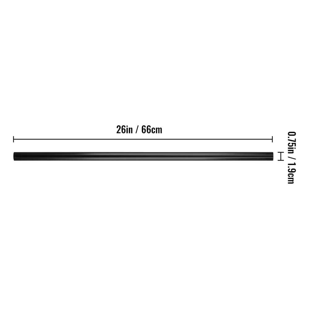 VEVOR 26 in. x 0.75 in. Deck Balusters Metal Deck Spindles Circle Staircase Baluster Aluminum Alloy Deck Railing (101-Pack)