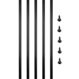 VEVOR 32 in. x 0.75 in. Deck Balusters Metal Deck Spindles Circle Staircase Baluster Aluminum Alloy Deck Railing (51-Pack)