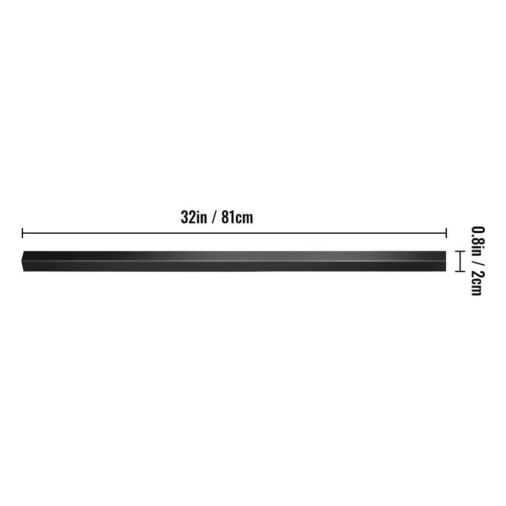 VEVOR 32 in. x 0.75 in. Deck Balusters Metal Deck Spindles Circle Staircase Baluster Aluminum Alloy Deck Railing (51-Pack)