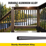 VEVOR 32 in. x 0.75 in. Deck Balusters Metal Deck Spindles Circle Staircase Baluster Aluminum Alloy Deck Railing (51-Pack)